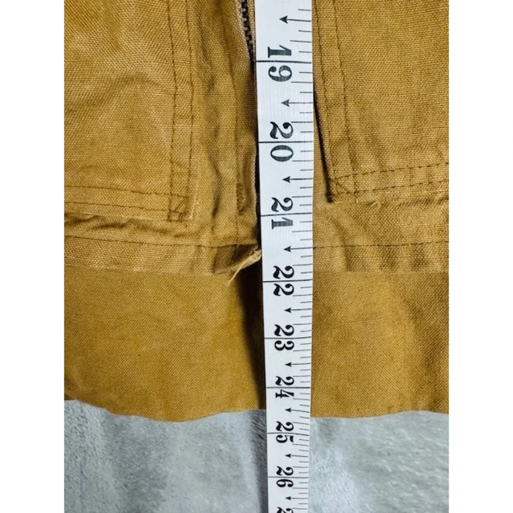 Sears Hunting Vest‎ Mens M Tan Duck Canvas Field Zip Up Game Bag Shell Loops
